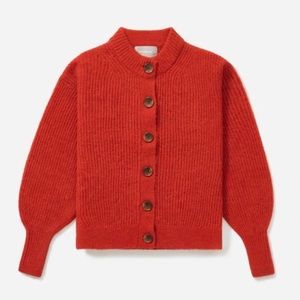 Everlane Red Alpaca Cardigan
